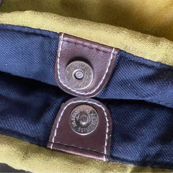 Tommy Hilfiger Vintage Green Suede Cinch Purse - Picture 11 of 13